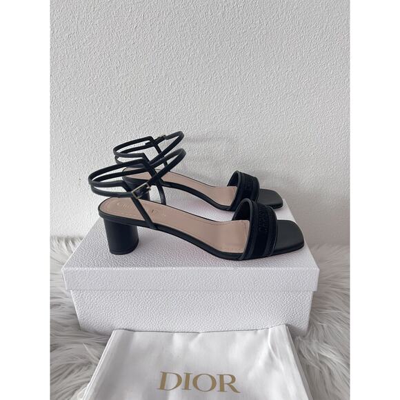 Christian Dior DWAY Logo Heeled Slide J’adior Miss Or C’est Sandal Mule 40 - Picture 8 of 11